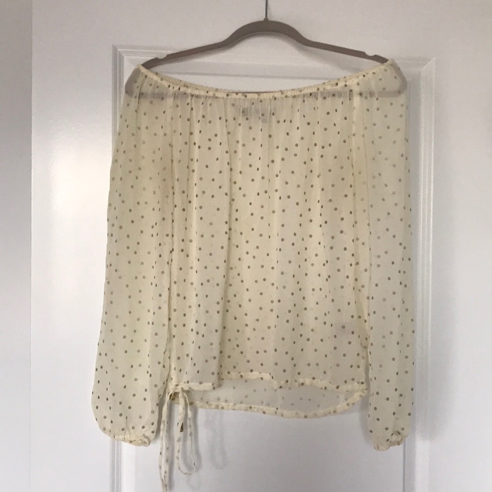 Jennifer Lopez Cream Sheer top